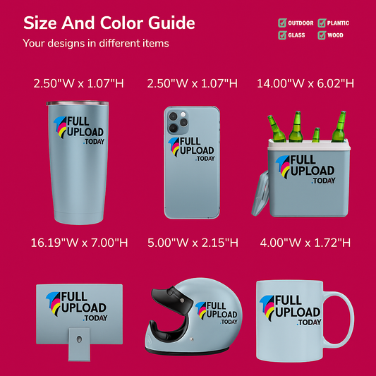 UV DTF Transfers By Size